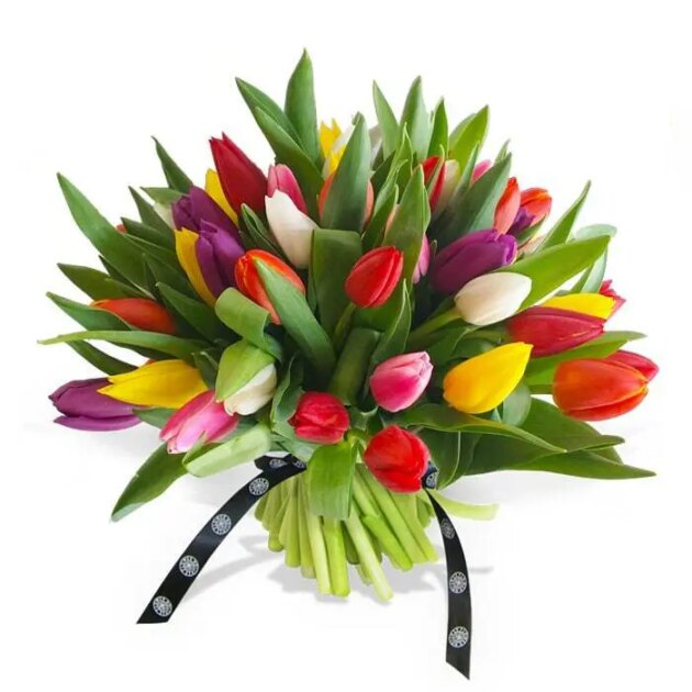 Bouquet de tulipes multicolore