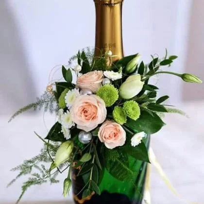 Champagne et fleurs