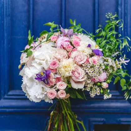 Bouquet rond pastel